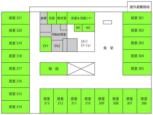 介護付有料老人ホームあべやま 間取図