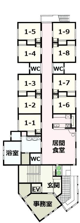 アクア淵野辺グループホーム 間取図