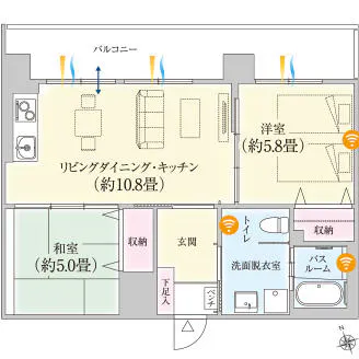 プレステージ千種七番館 間取図