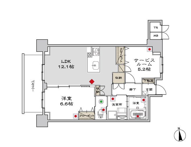 マストクレリアン神楽坂 間取図