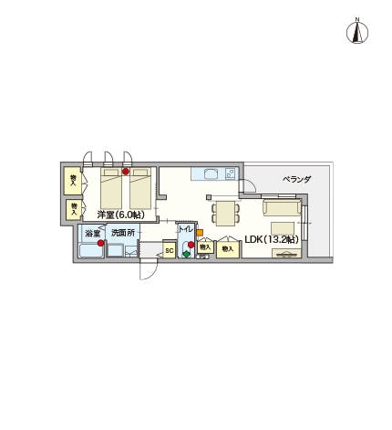 ヘーベルVillage椎名町 間取図