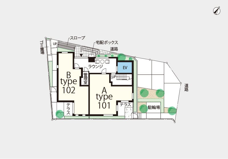 ヘーベルVillage与野 間取図