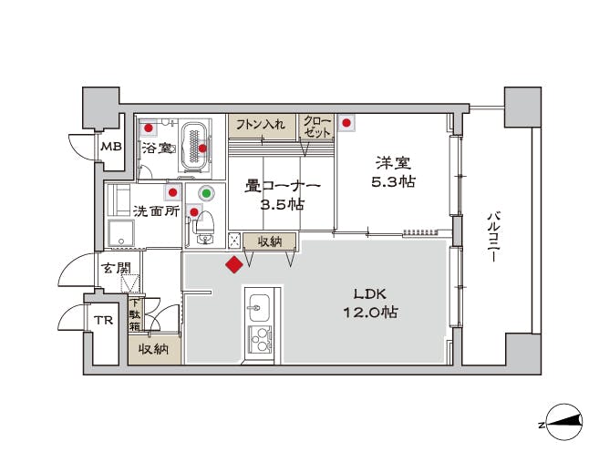 マストクレリアン神楽坂 間取図