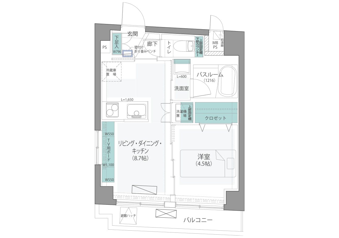 ガラステージ新大塚 間取図