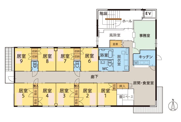 ツクイ静岡川合グループホーム 間取図