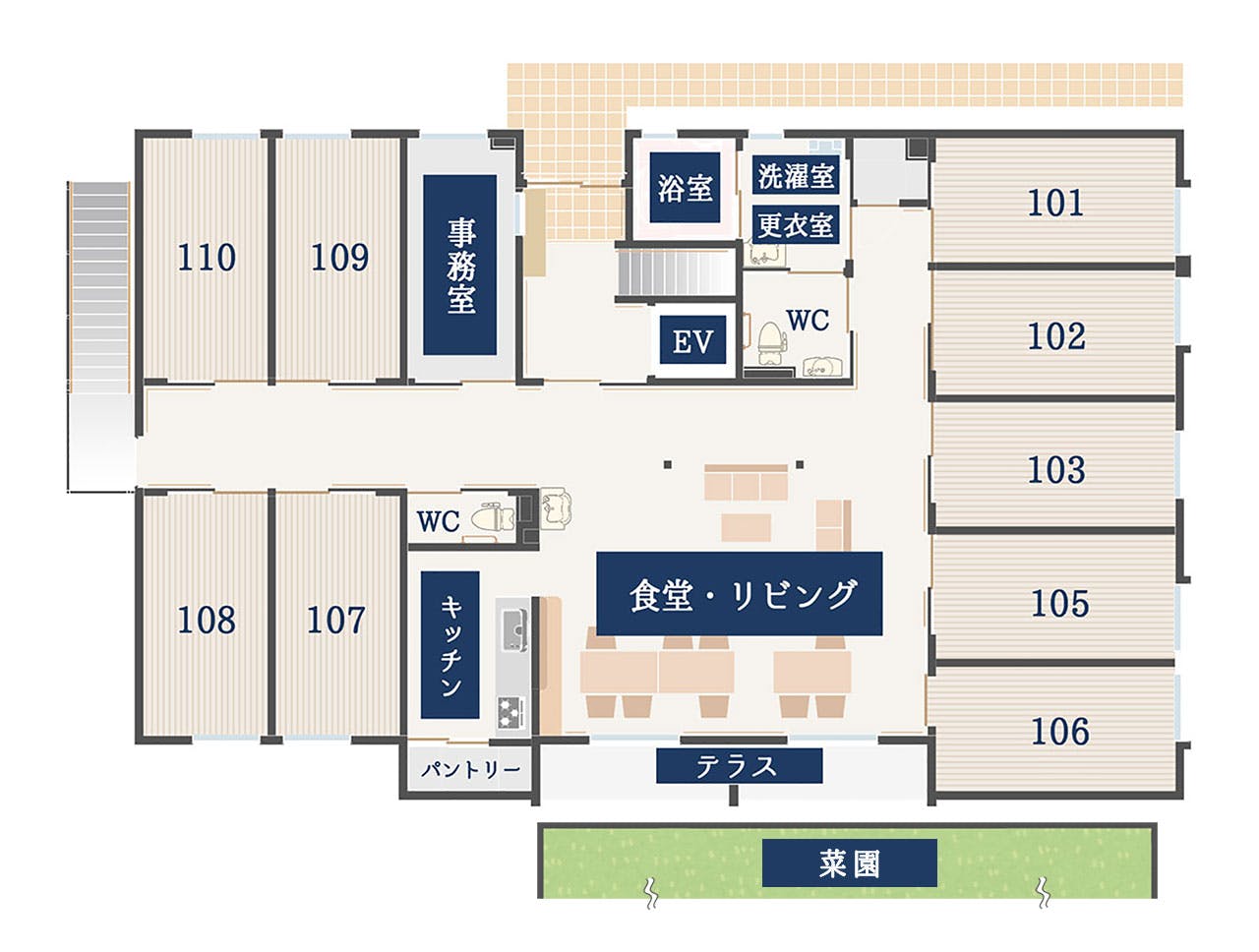 グループホームさくらいふ六軒屋 間取図