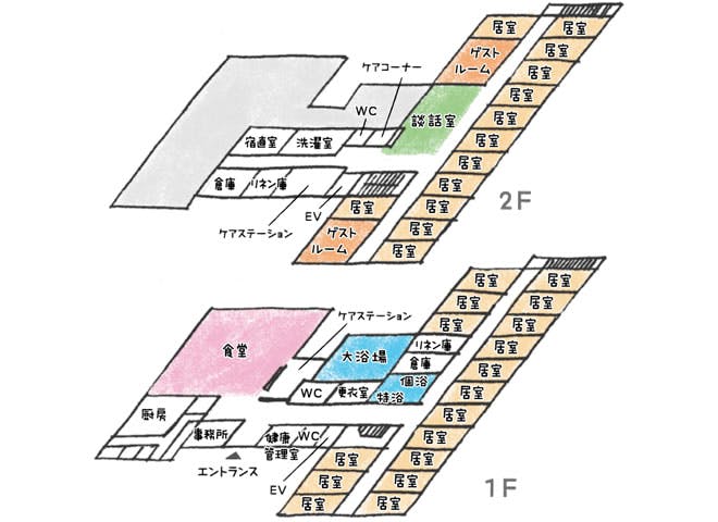 介護付有料老人ホーム 敬愛苑東浦 間取図