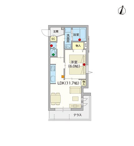 ヘーベルVillage御嶽山 間取図