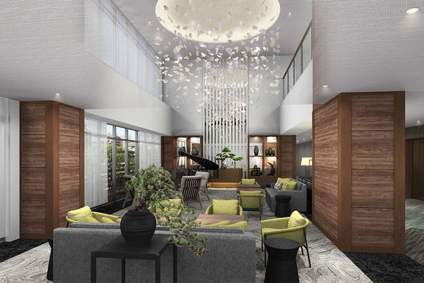 メディカルホームグランダはりま姫路 1Fエントランスラウンジ(完成予想CG)