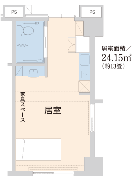 フェリオ天神 間取図