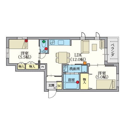 ヘーベルVillage駒込 間取図