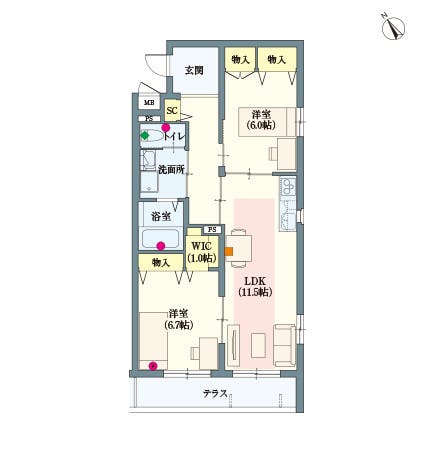 ヘーベルVillage東武練馬 間取図