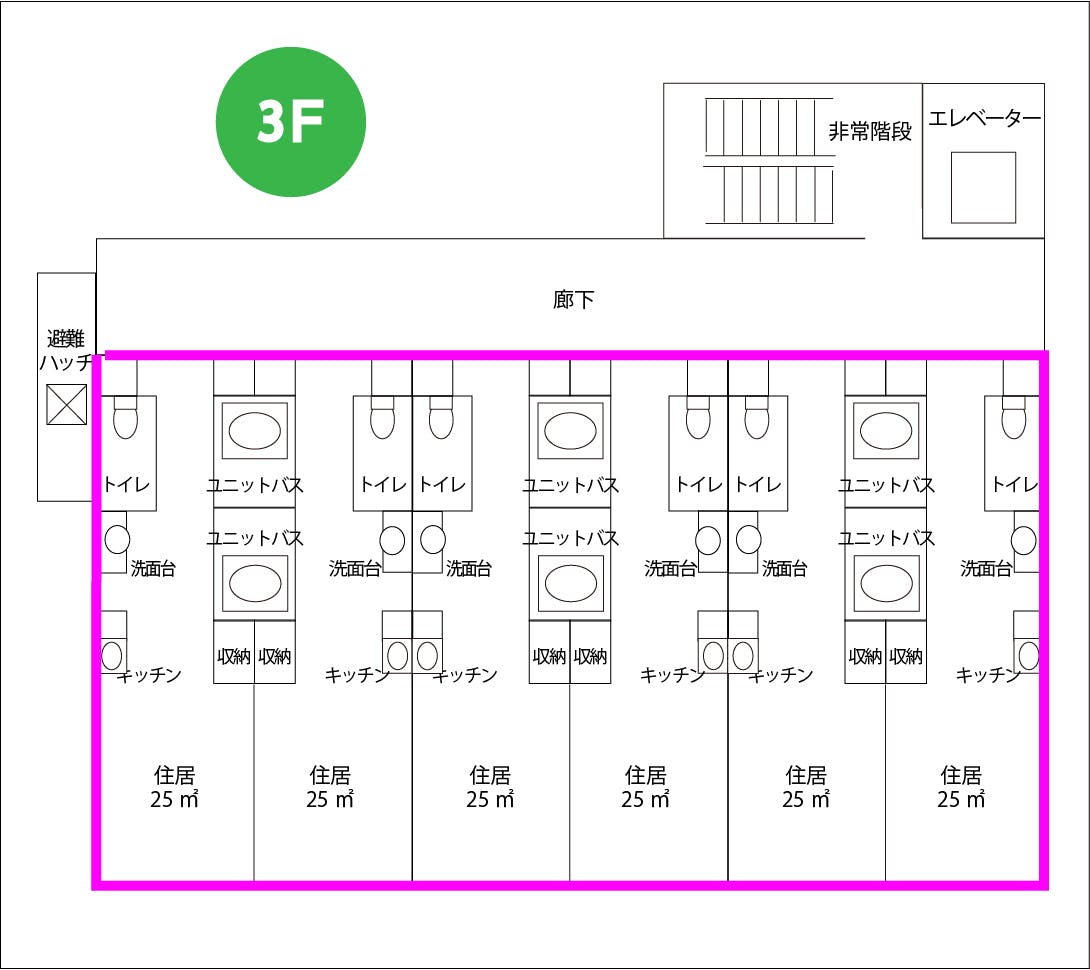 デイサービス・高齢者向け住宅こだまの杜 間取図