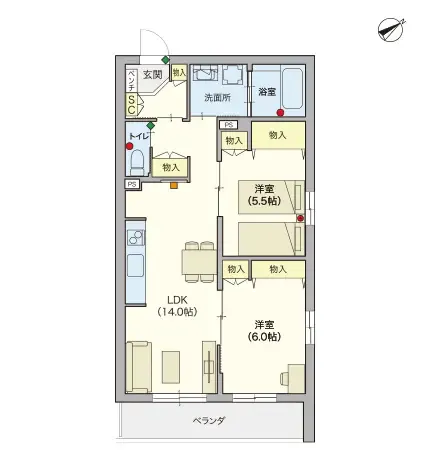 ヘーベルVillage橋本5丁目 間取図
