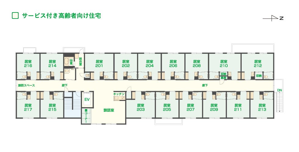 エイジフリーハウス堺北花田 間取図