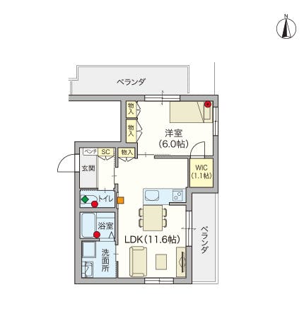ヘーベルVillage要町 間取図