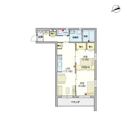 ヘーベルVillage片瀬鵠沼 間取図