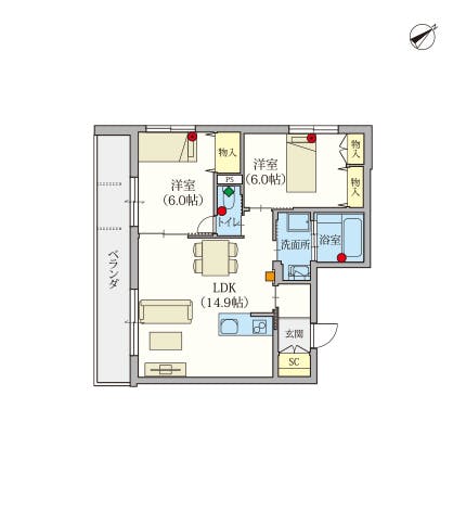 ヘーベルVillage南浦和 間取図