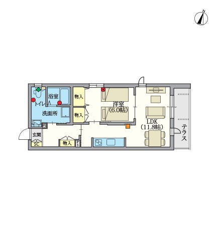 ヘーベルVillage鶴見市場 間取図