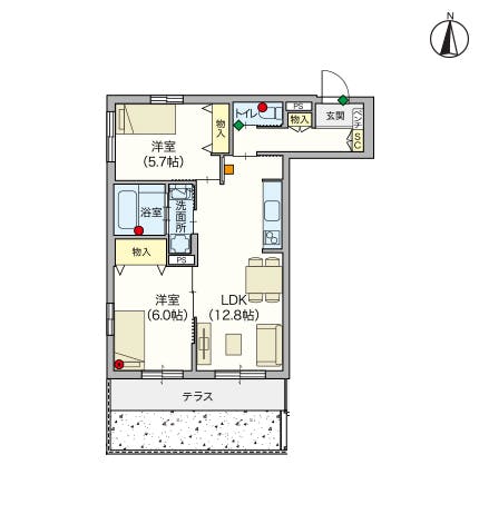 ヘーベルVillage武蔵新城Ⅱ 間取図