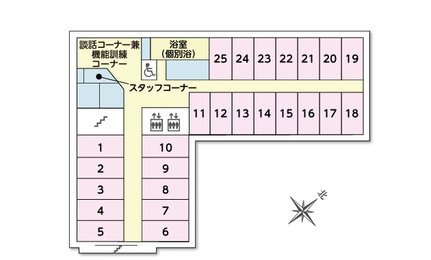 ツクイ・サンシャイン富士 間取図