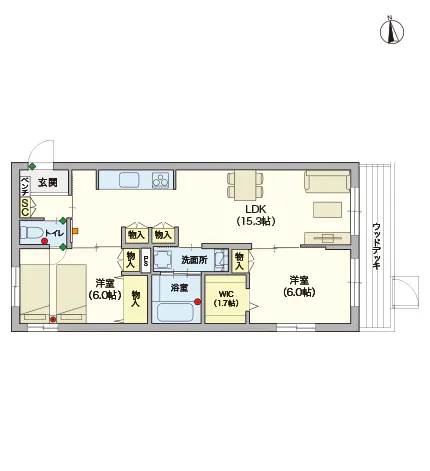 ヘーベルVillage十条 間取図