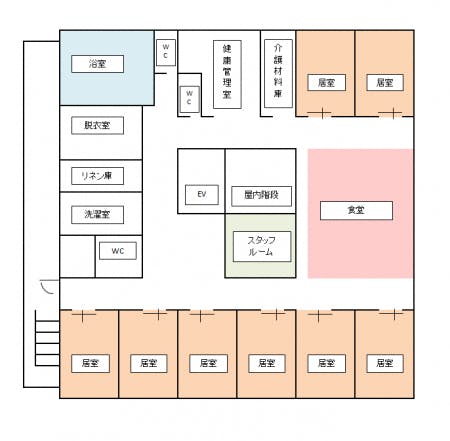 ナーシングホーム笑幸 間取図