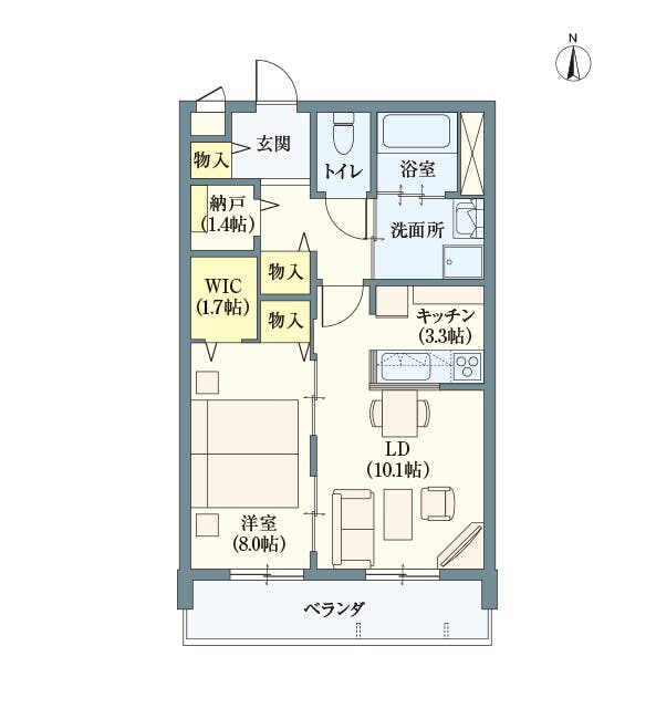 ヘーベルvillage千歳船橋リヴェール映 間取図