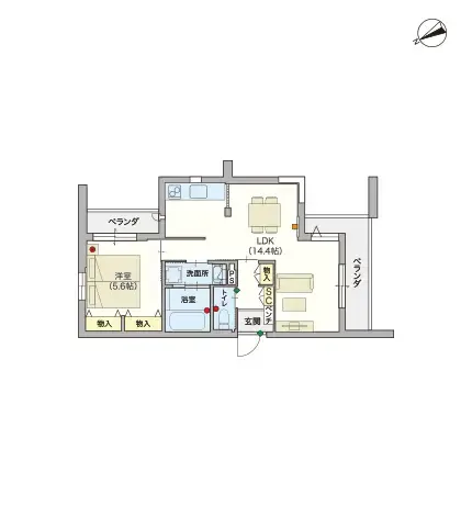 ヘーベルVillage片瀬鵠沼 間取図