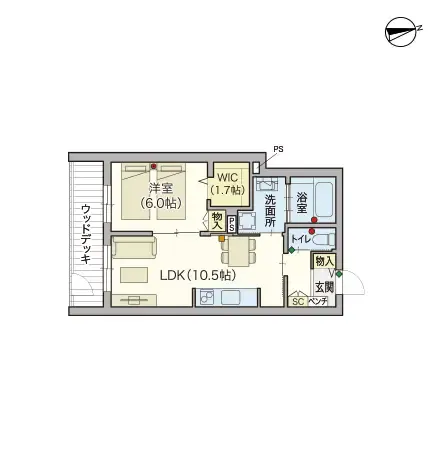 ヘーベルVillageときわ台 間取図