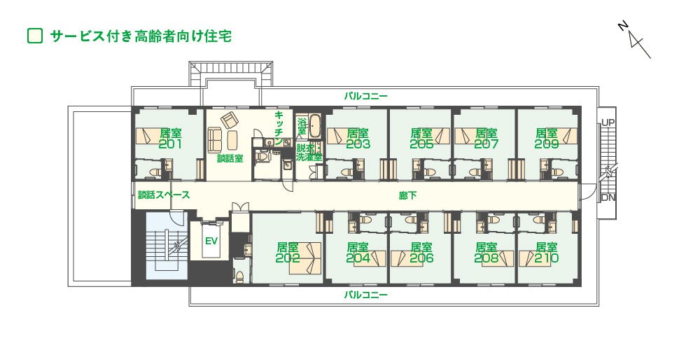 エイジフリーハウス吹田山田西 間取図