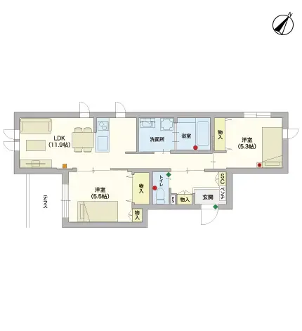 ヘーベルVillage市ヶ尾 間取図
