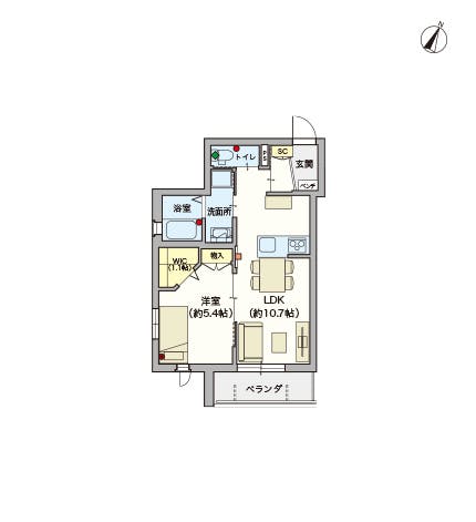 ヘーベルVillage鵜の木 間取図