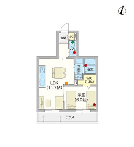 ヘーベルVillage御嶽山 間取図