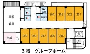グループホームときわの家 間取図