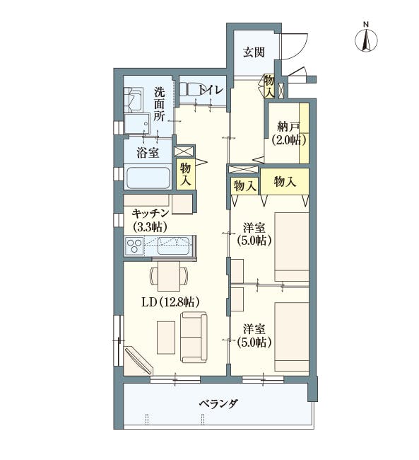 ヘーベルvillage千歳船橋リヴェール映 間取図