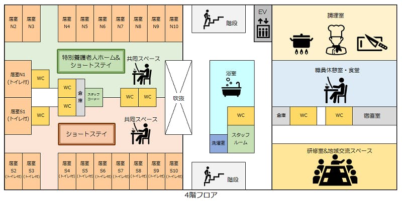 サービス付き高齢者向け住宅清浄苑 間取図