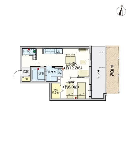ヘーベルVillage中央林間 間取図