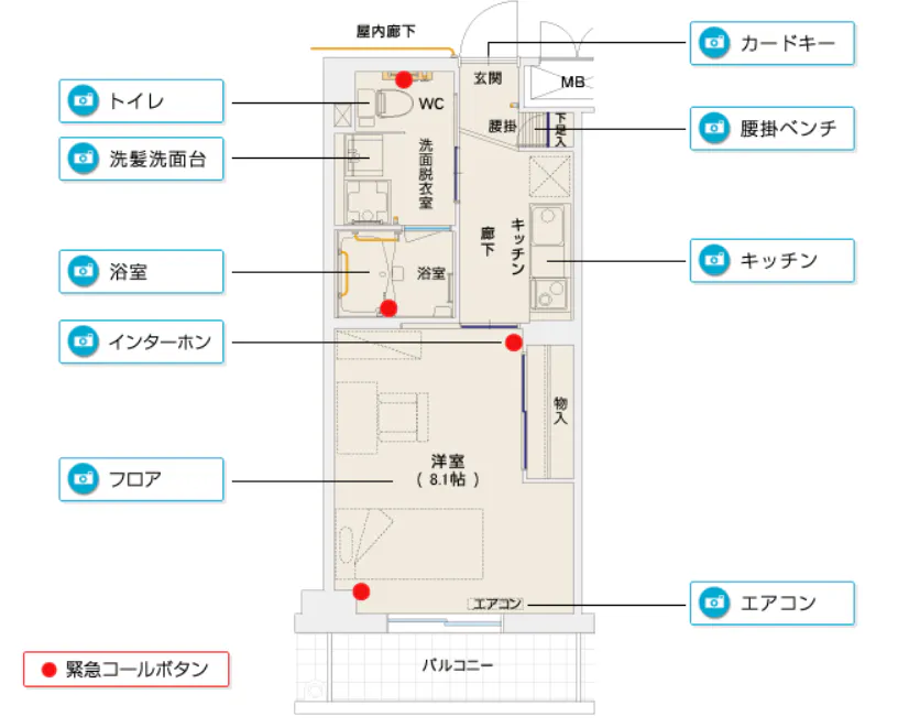 ライフサポートレジデンスゆらら篠崎 間取図
