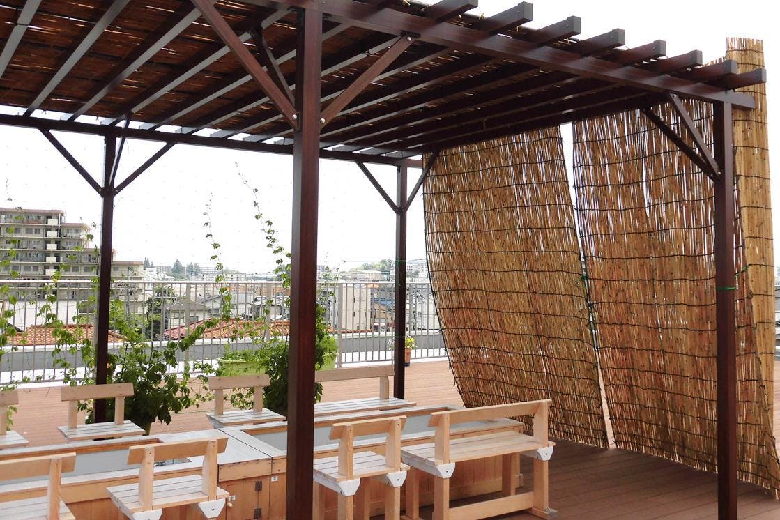 メディカル・リハビリホームグランダ箕面 屋上テラス/足湯