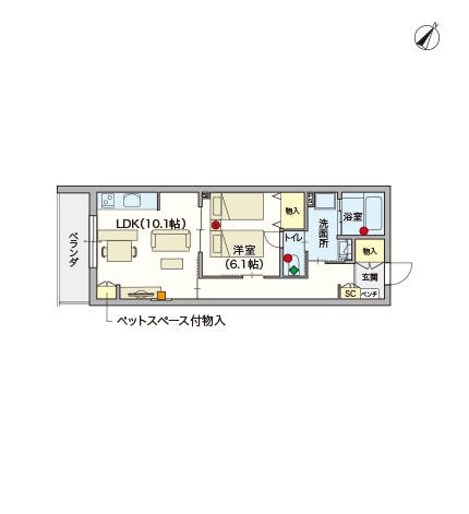 ヘーベルVillage氷川台 間取図