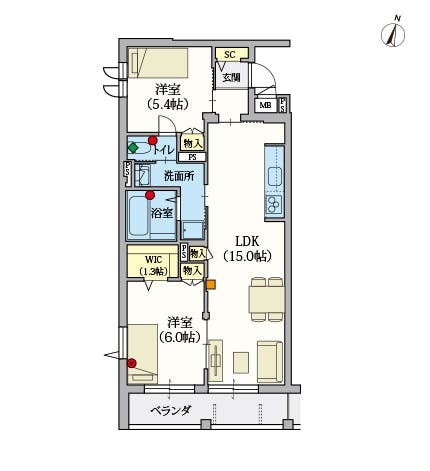 ヘーベルVillage井荻 間取図