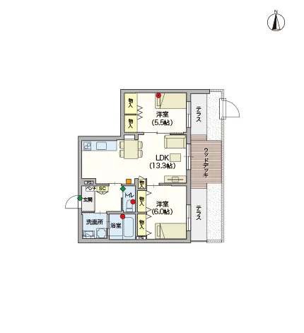 ヘーベルVillage武蔵境Ⅱ 間取図