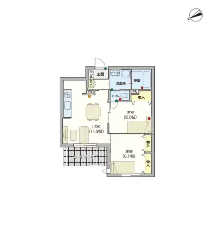 ヘーベルVillage片瀬鵠沼 間取図