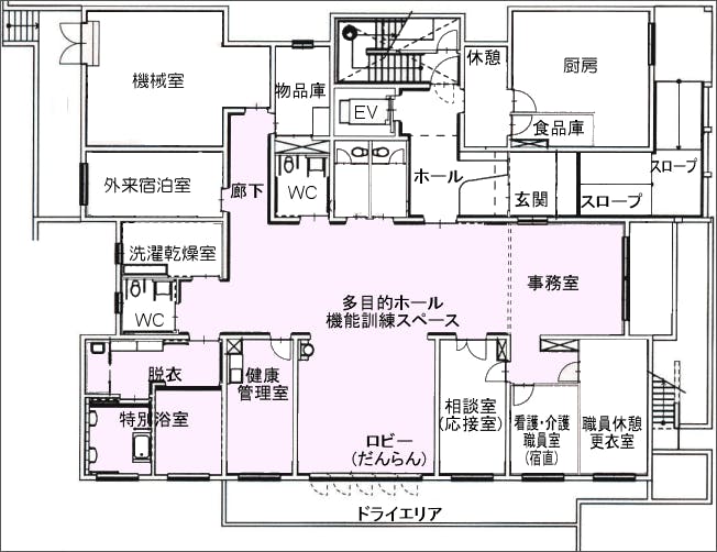 ケアメゾン山鼻１号館（旧:シティホーム山鼻１号館） 間取図