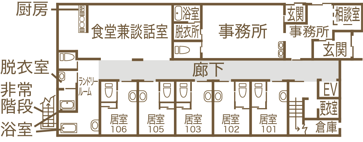医療支援住宅メディホス韮崎 間取図