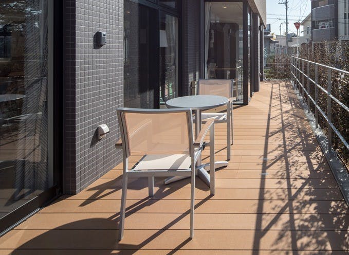 チャーム鶴見緑地 ウッドデッキ