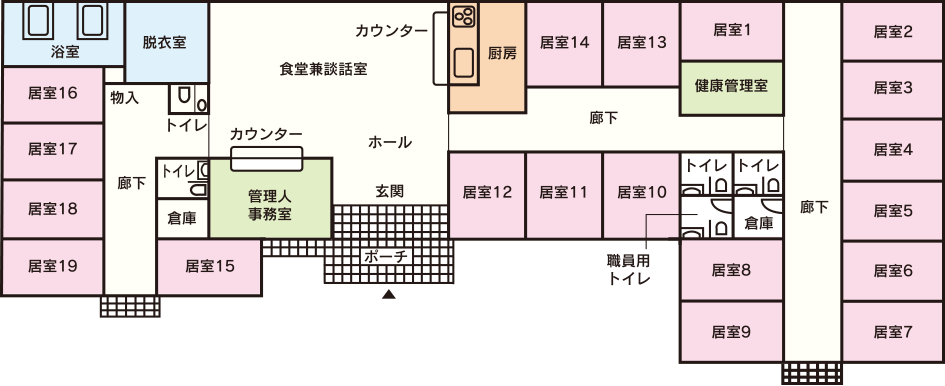 有料老人ホーム花畑 間取図