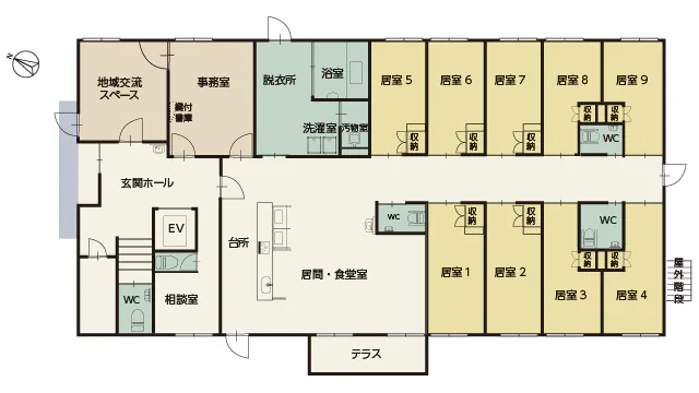 ツクイさいたま桜グループホーム 間取図