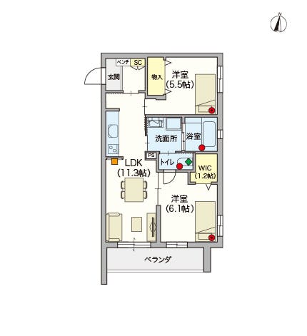 ヘーベルVillage新高円寺 間取図